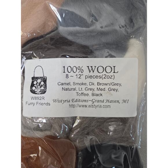 NEW 100% Wool Package of 8 Wysteria 12" W892R Camel Smoke Toffee Gray - Picture 2 of 3